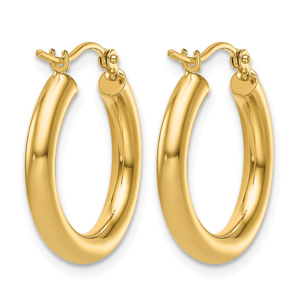 14K Gelbgold Poliert 3mm Creolen