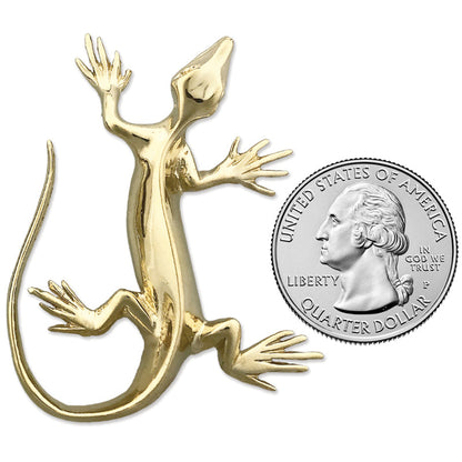 14K Gold Lizard Anhänger