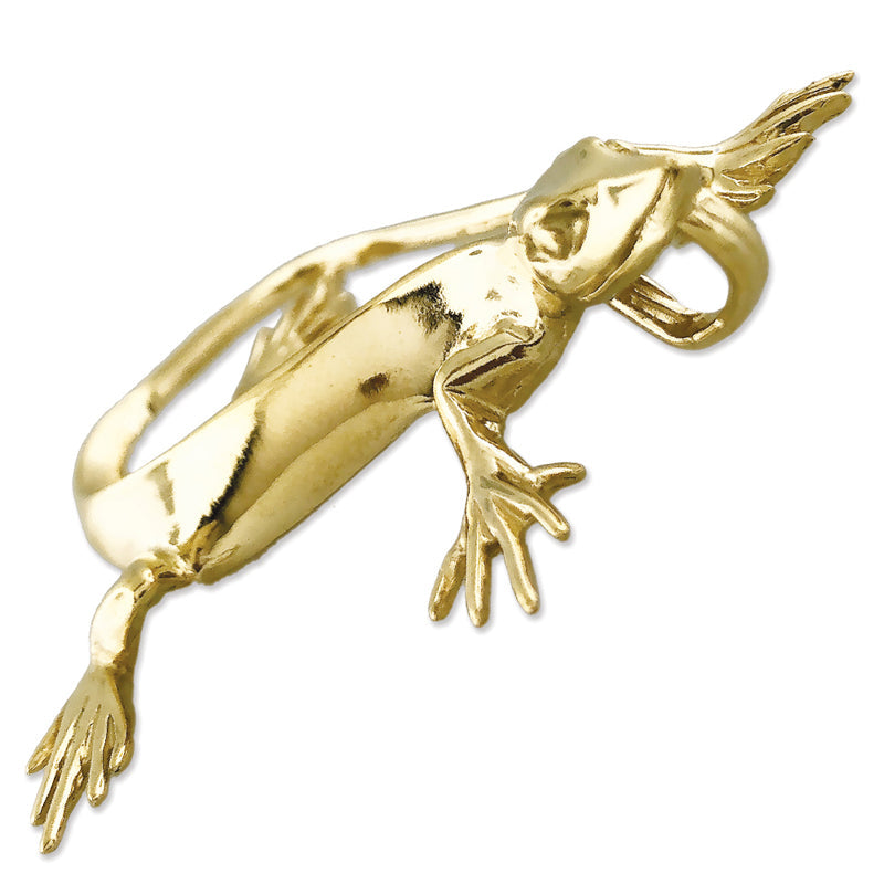 14K Gold Lizard Anhänger