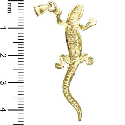 14K Gold Langer Eidechsen-Anhänger