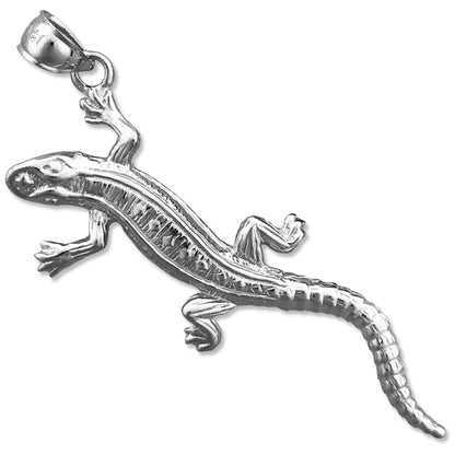14K Gold Langer Eidechsen-Anhänger