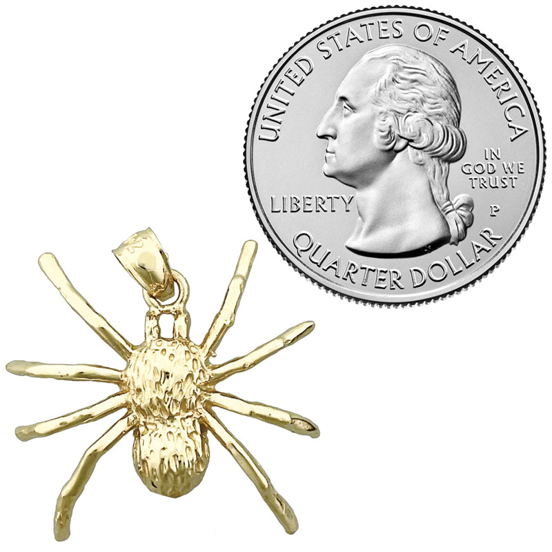 14K Gold Spinnenanhänger