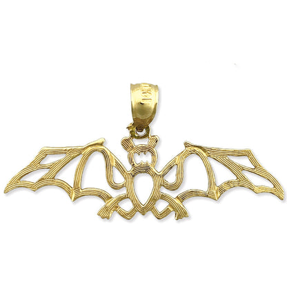 585 Gold Fledermaus-Anhänger mit Ausschnitt