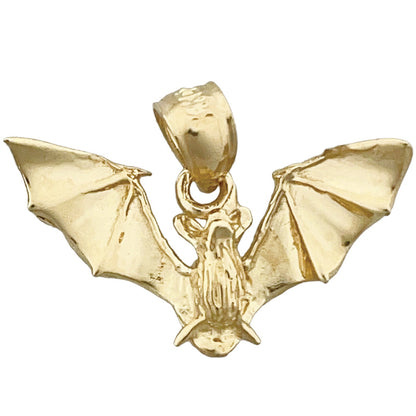 585 Gold 3D-Fledermaus-Charm
