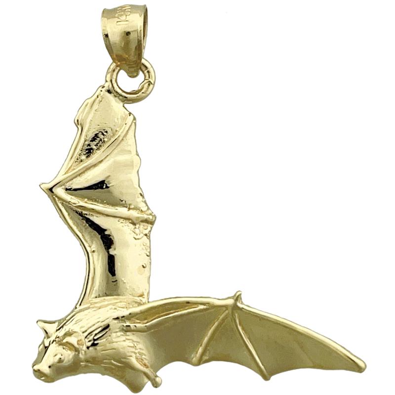 14K Gelb- oder Weißgold Fledermaus-Anhänger
