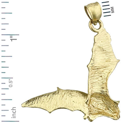14K Gelb- oder Weißgold Fledermaus-Anhänger