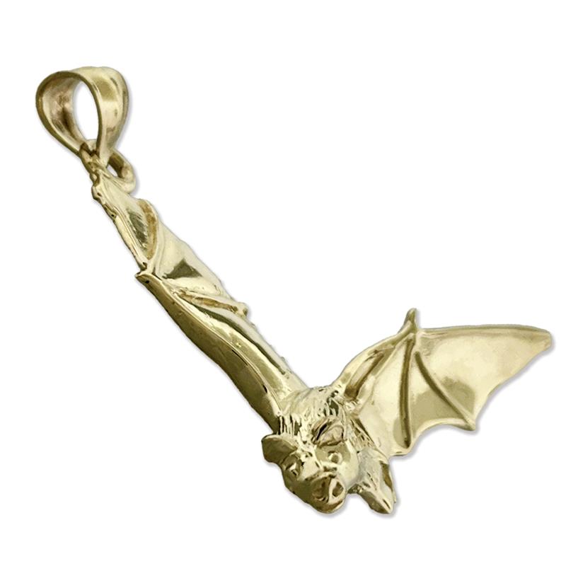 14K Gelb- oder Weißgold Fledermaus-Anhänger