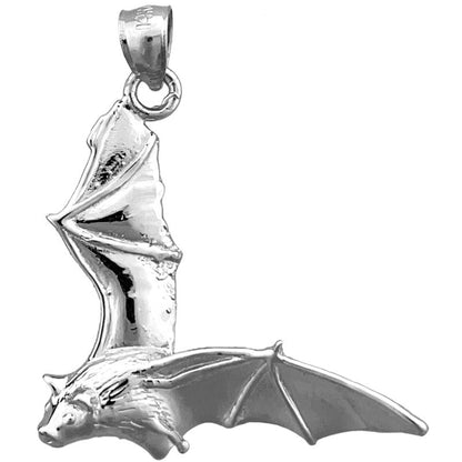 14K Gelb- oder Weißgold Fledermaus-Anhänger