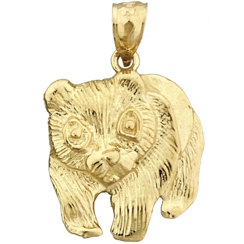 14K Gold Panda-Bär-Anhänger