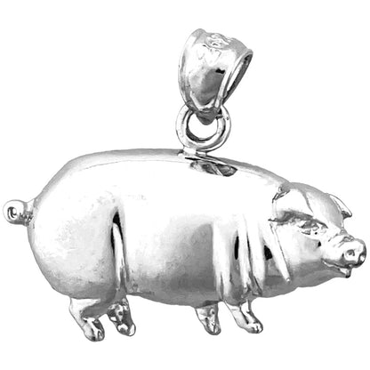 14K Gold Schweinchen-Charm (Pummelschwein)