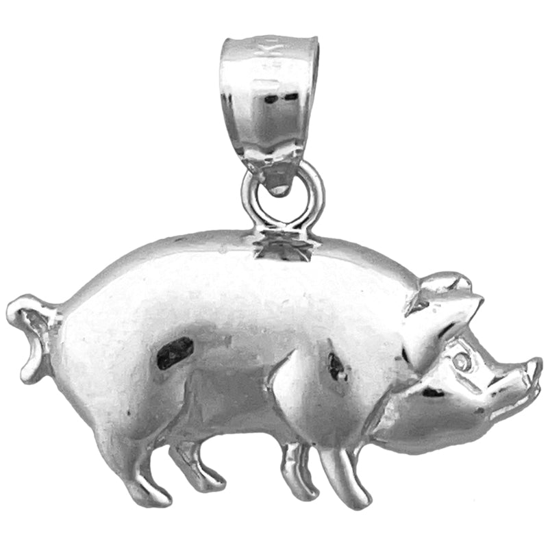 14K Gold Anhänger dickbäuchiges Schwein