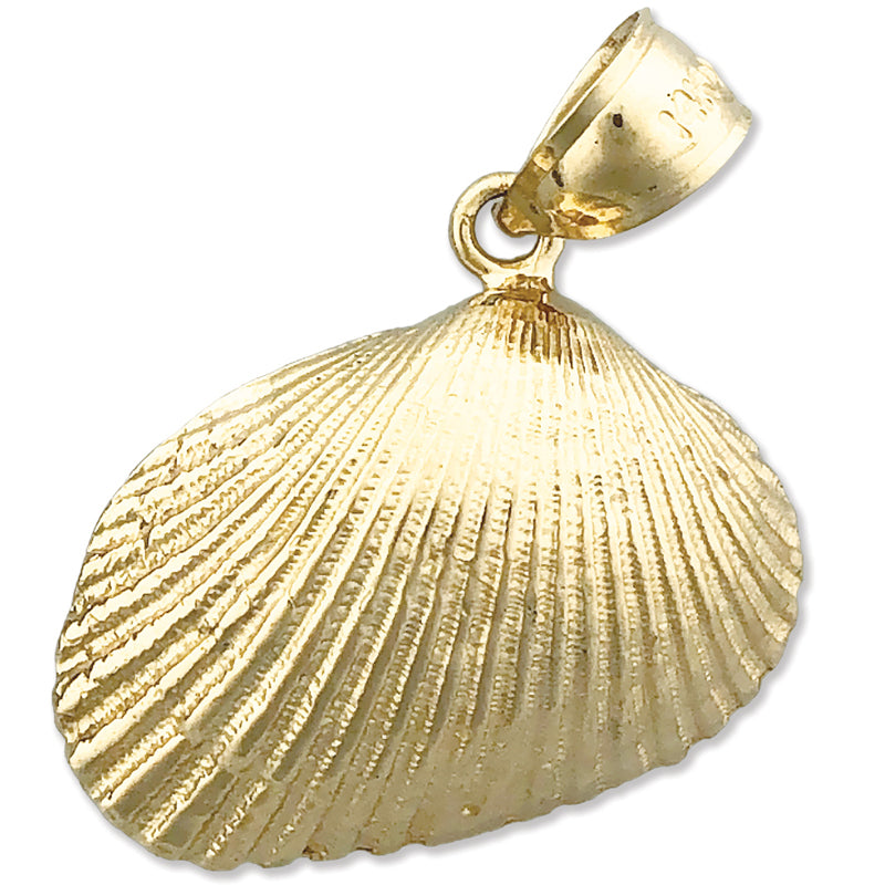 14K Gold Muschel-Anhänger (Venusmuschel-Seeschale)