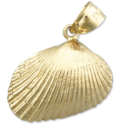 14K Gold Muschel-Anhänger (Venusmuschel-Seeschale)