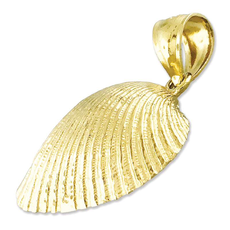 14K Gold Muschel-Anhänger (Venusmuschel-Seeschale)