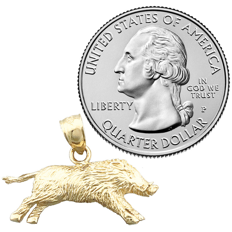 14K Gold Eber-Anhänger