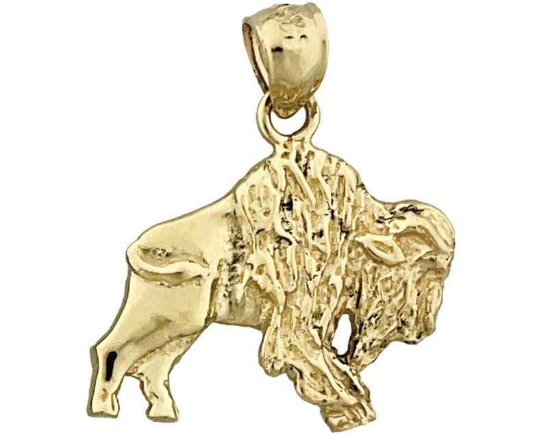 14K Gold Bison-Charm „Aggressive“