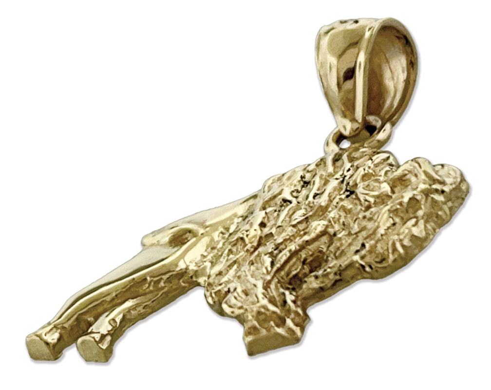 14K Gold Bison-Charm „Aggressive“