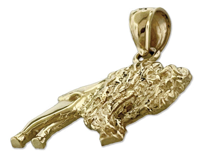 14K Gold Bison-Charm „Aggressive“
