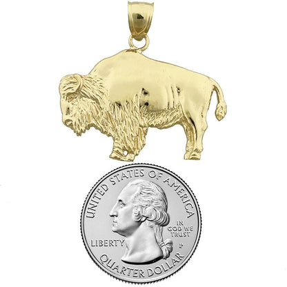 14K Gold Bison-Anhänger