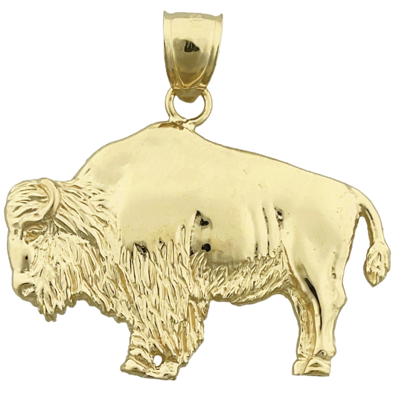 14K Gold Bison-Anhänger