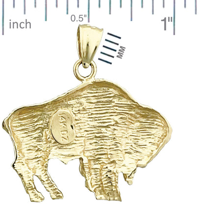 585 Gold Anhänger Amerikanischer Bison