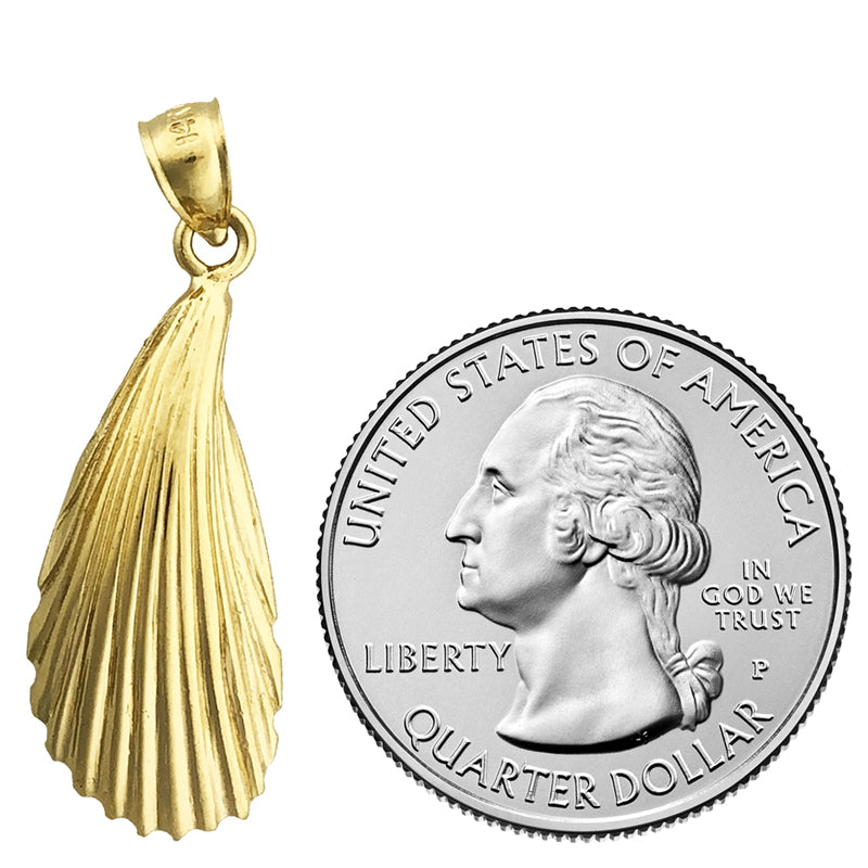 14K Gold Anhänger Muschel-Weichtier
