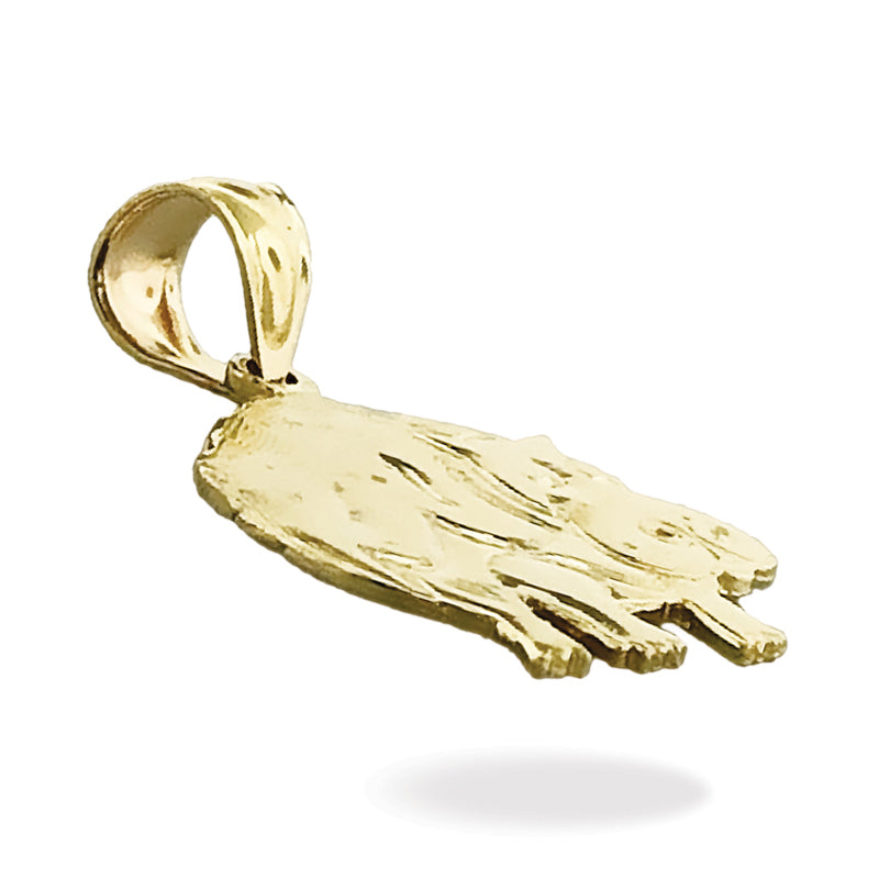 14K Gold Silhouette-Nilpferd-Charm