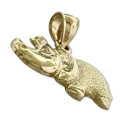 585 Gold Nashorn-Charm