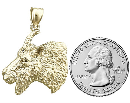 14K Gold Ziegenkopf-Anhänger