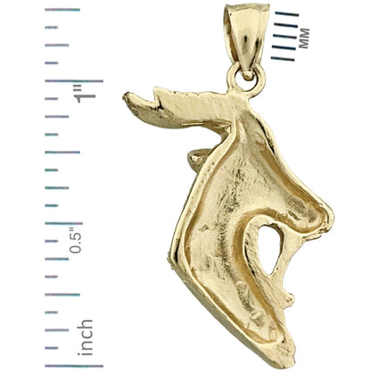 14K Gold Ziegenkopf-Anhänger