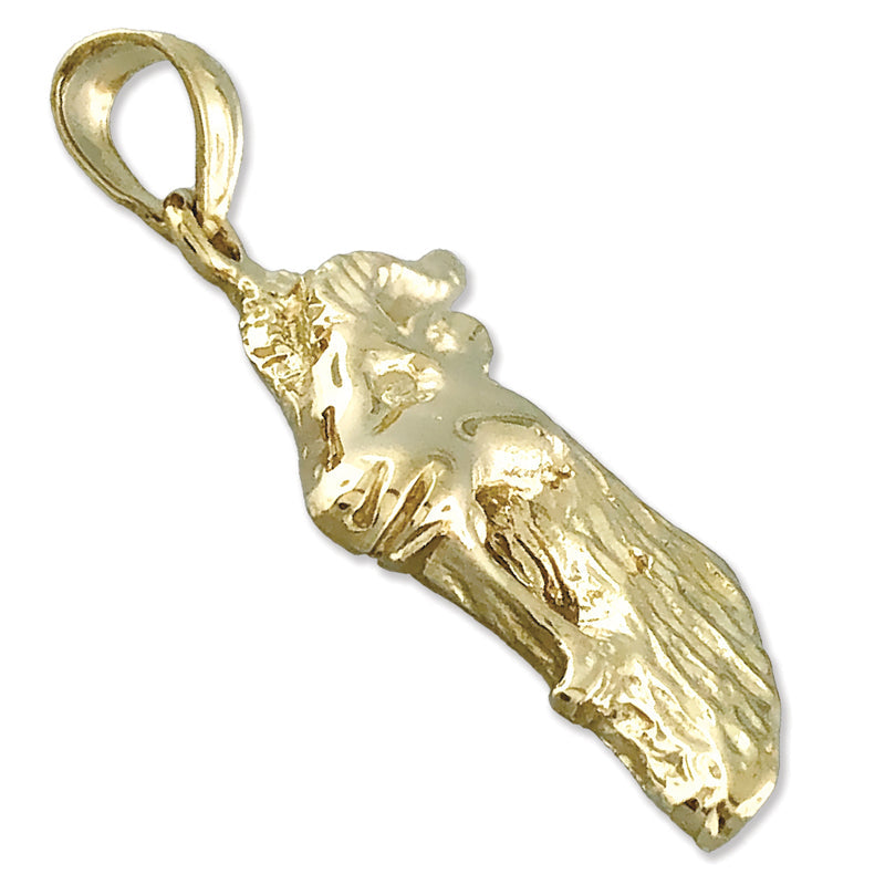 14K Gold Ziegenkopf-Anhänger