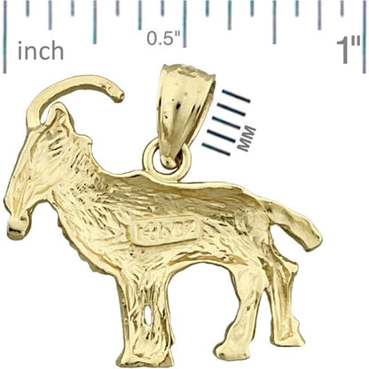 14K Gold Ziegenbock-Anhänger