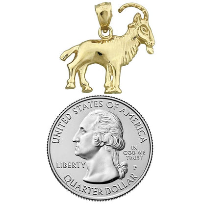 14K Gold Ziegenbock-Anhänger