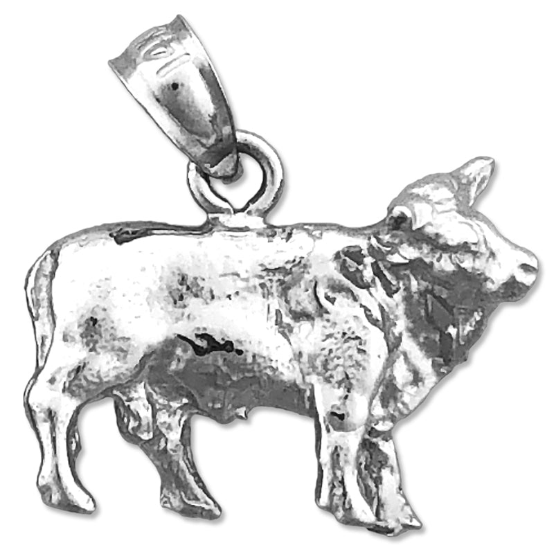 14K Gold 3D-Kuh-Charm