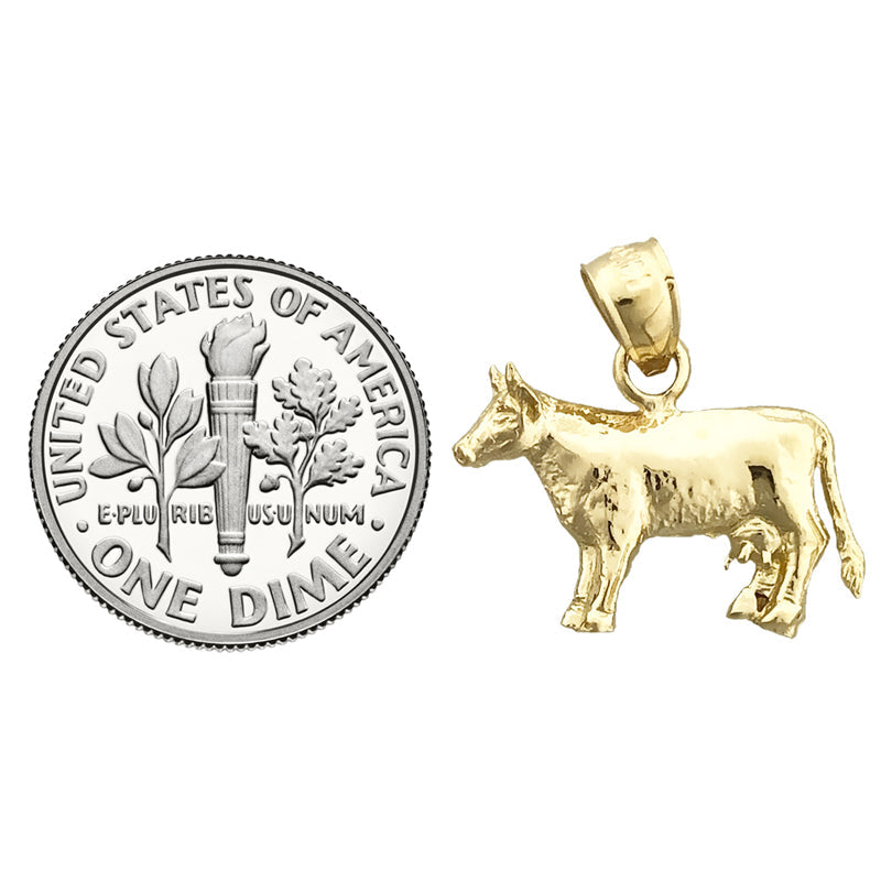 14K Gold Kuh-Mini-Charm