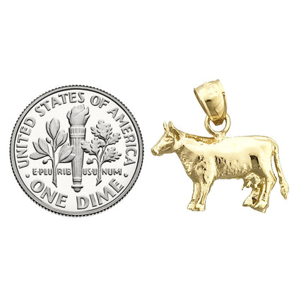 14K Gold Kuh-Mini-Charm