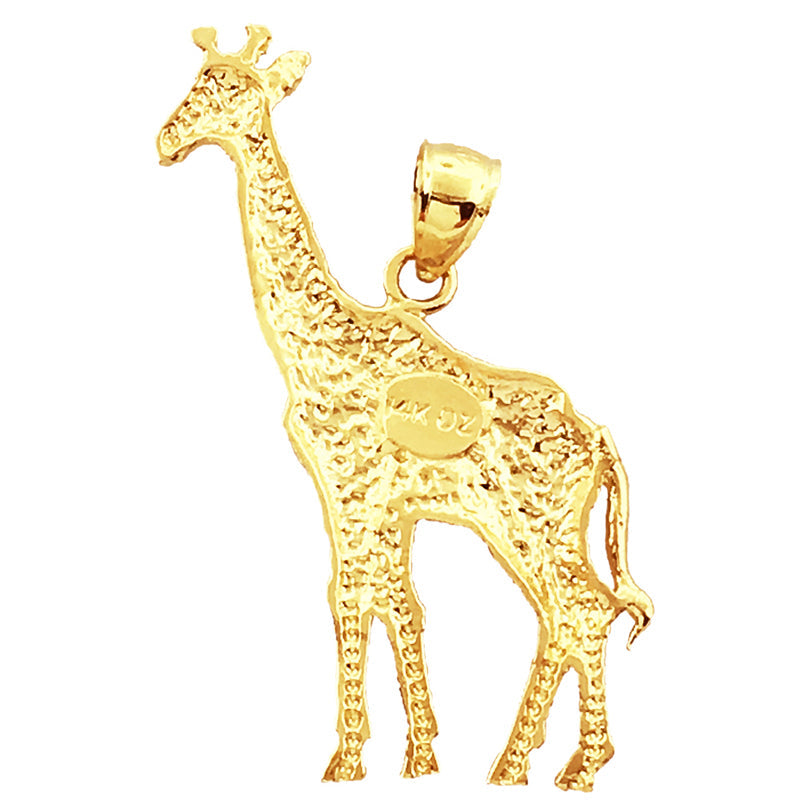 14K Gold 35mm Giraffen-Anhänger