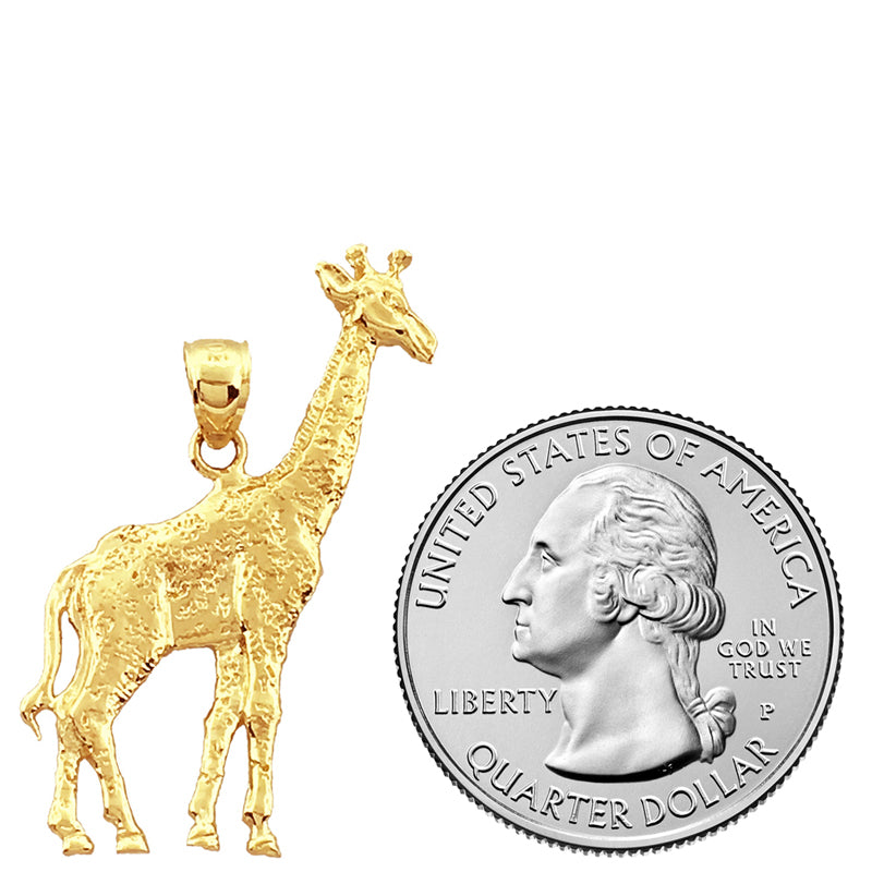 14K Gold 35mm Giraffen-Anhänger