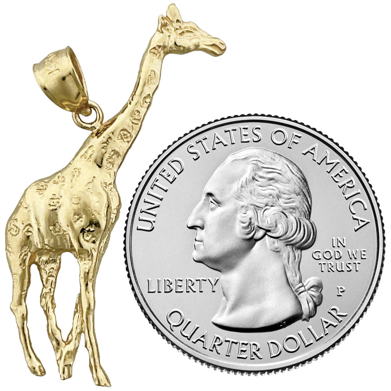 585 Gold Giraffen-Anhänger, 36 mm