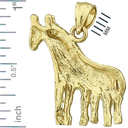 14K Gold Anhänger mit zwei Giraffen