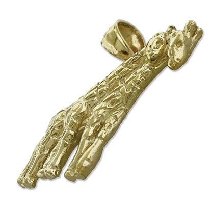 14K Gold Anhänger mit zwei Giraffen