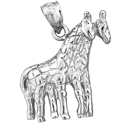 14K Gold Anhänger mit zwei Giraffen