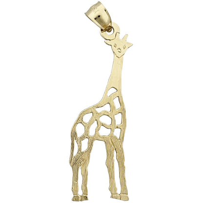 585 Gold 35-mm-Ausschnitt-Giraffen-Anhänger