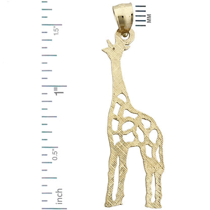 585 Gold 35-mm-Ausschnitt-Giraffen-Anhänger