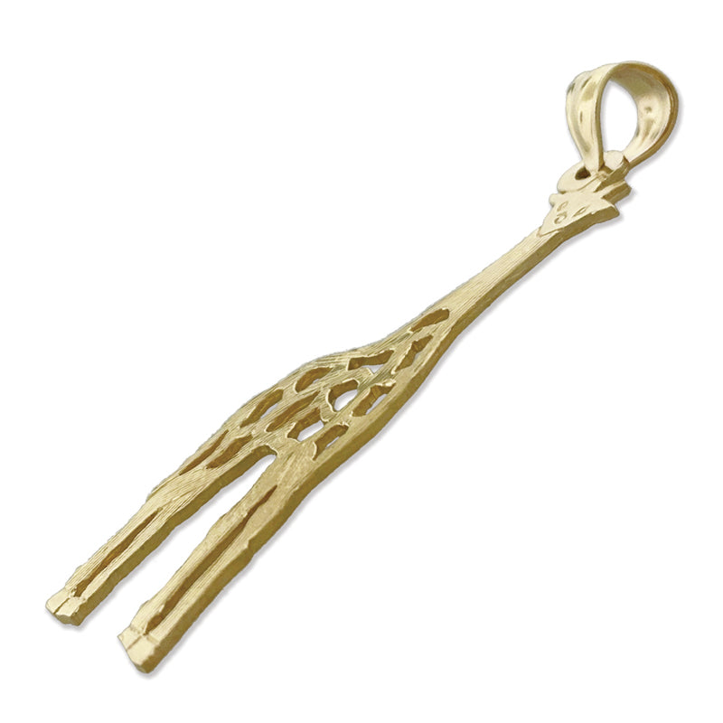 585 Gold 35-mm-Ausschnitt-Giraffen-Anhänger
