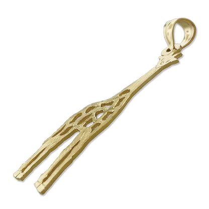 585 Gold 35-mm-Ausschnitt-Giraffen-Anhänger