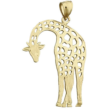 14K Gold 30MM Ausgeschnittener Giraffen-Anhänger