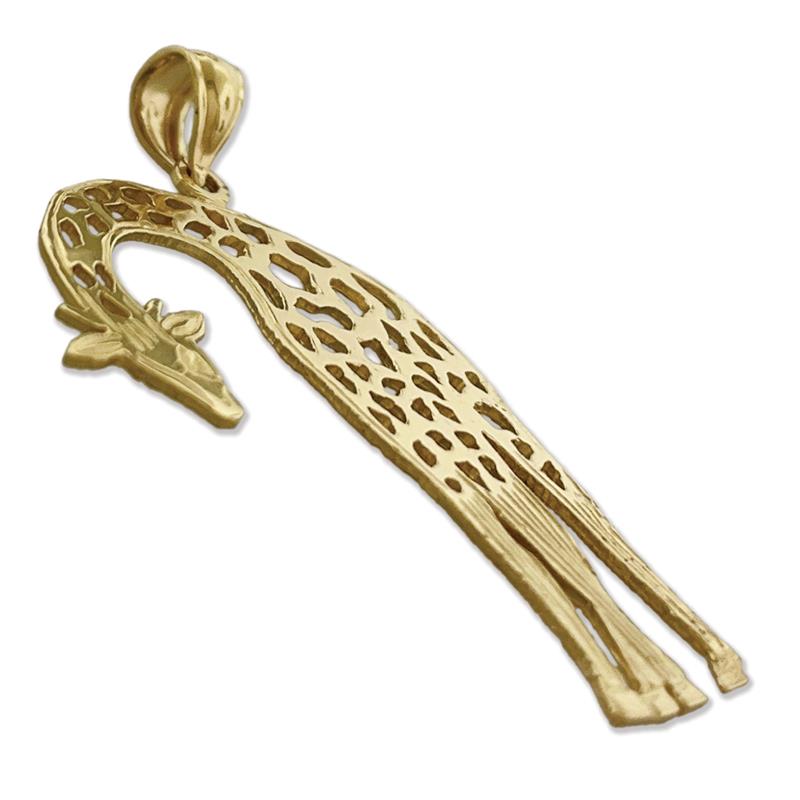 14K Gold 30MM Ausgeschnittener Giraffen-Anhänger