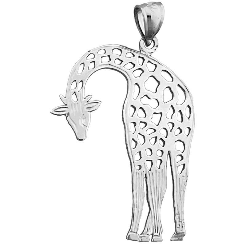 14K Gold 30MM Ausgeschnittener Giraffen-Anhänger