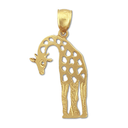 14K Gold Anhänger Giraffe mit Ausschnitten